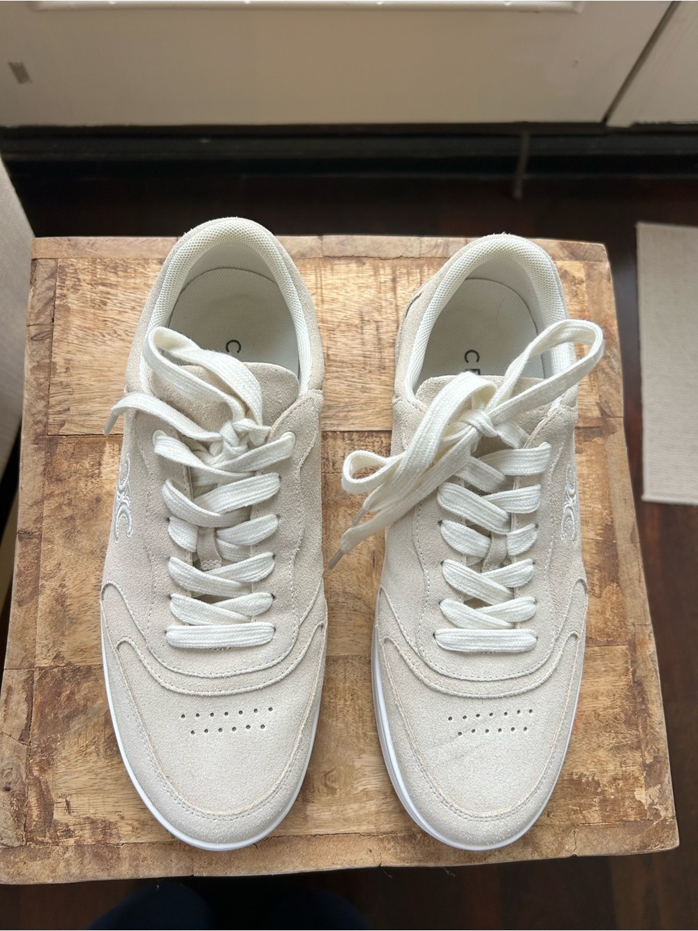Celine Beige Suede Sneakers